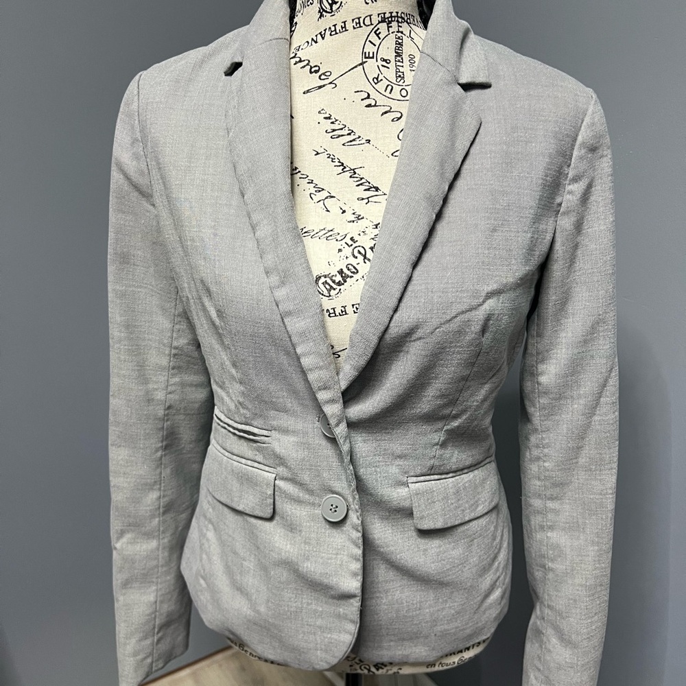New York & Company Light Gray Blazer